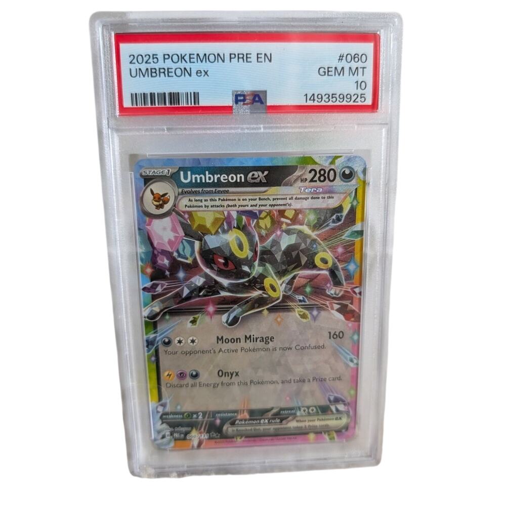 Pokémon Umbreon ex 060/131 Prismatic Evolutions Double Rare Holo PSA 10 2025